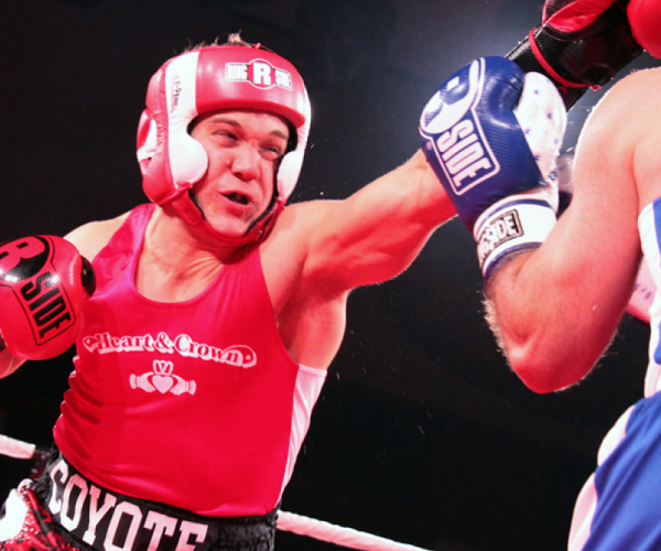 Jeffery W. Clarke in a charity boxing match